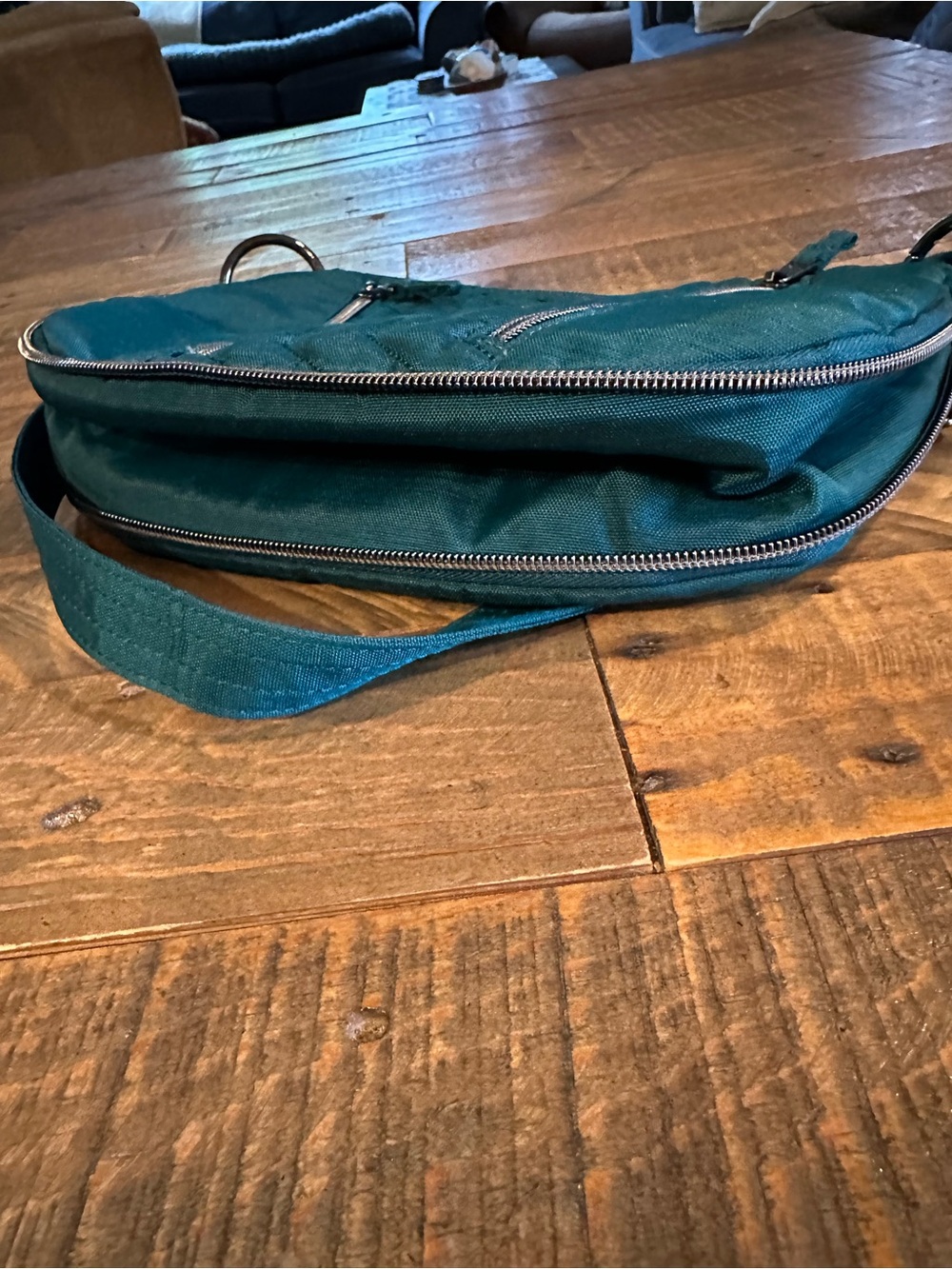 Lug Teal Quilted Shoulder Bag - Picture 6 of 6